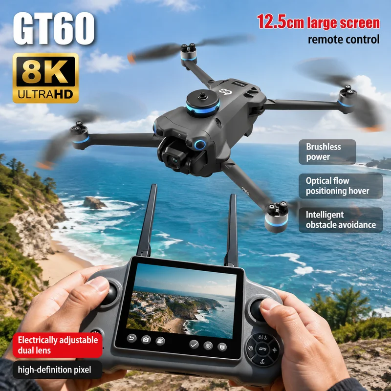 NEW GT60 Mini Drone Dual Camer - Drone Video Production review and price